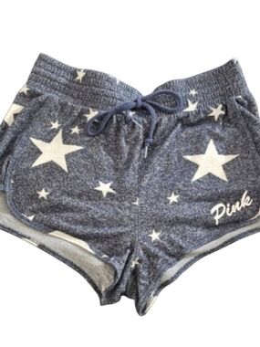 Victoria's Secret PINK LG Stars Above Blue/White Drawstring Shorts
